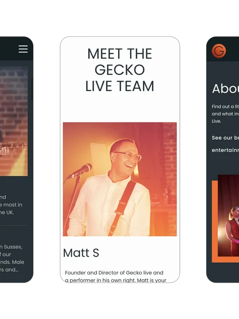 Partnership profile examples on mobile phone