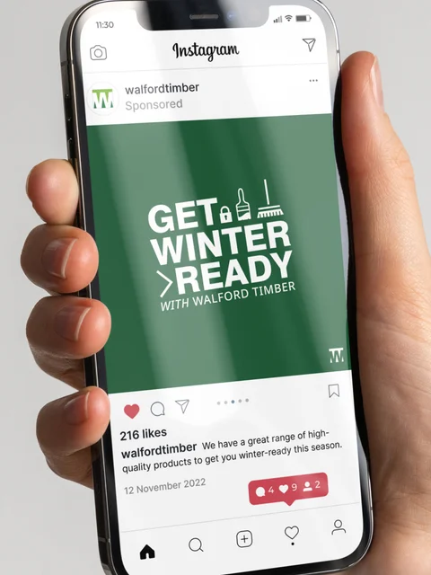 Walford timber's Instagram post in mobile view