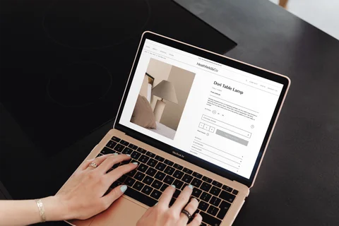 Complex craft CMS Commerce site on a laptop