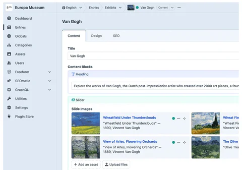 Craft CMS 5 visual change that elements are displayed in the control panel is a new craft CMS functionality compared to Craft CMS 3 and 4.