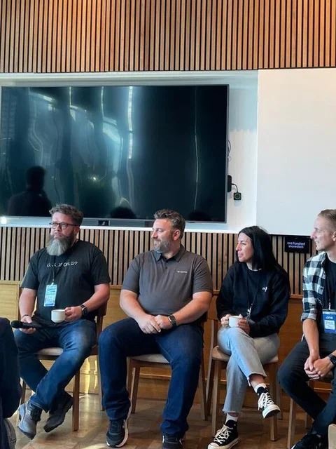 Pixel and Tonic delivering a Q and A at Dot One London 2024
