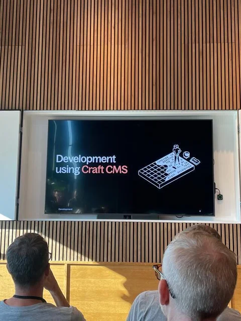 Our experienced Craft CMS developer Charlie presenting the player connect app at Dot One London.