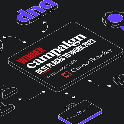 Campaign Magazine recognised webdna as one of the 100 Best Places to Work in 2023.